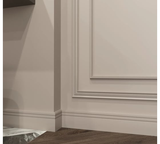 Стеновой ударопрочный влагостойкий плинтус под покраску Decor-Dizayn 120x16x2000 мм DD724