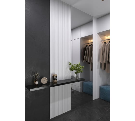 Стеновая ударопрочная влагостойкая панель под покраску Decor-Dizayn 150x11.2x2000 мм DD923