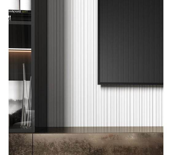 Стеновая ударопрочная влагостойкая панель под покраску Decor-Dizayn 150x11.2x2000 мм DD923