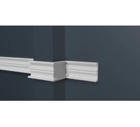 Стеновой ударопрочный влагостойкий молдинг под покраску Decor-Dizayn 40x10x2000 мм DD629