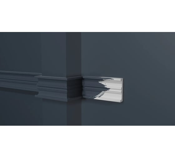 Стеновой ударопрочный влагостойкий молдинг под покраску Decor-Dizayn 40x10x2000 мм DD629