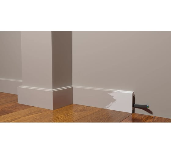 Напольный ударопрочный влагостойкий плинтус под покраску Decor-Dizayn 80x16x2000 мм DD723