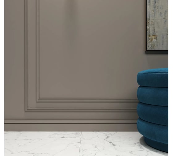 Стеновой ударопрочный влагостойкий плинтус под покраску Decor-Dizayn 80x13x2000 мм DD717