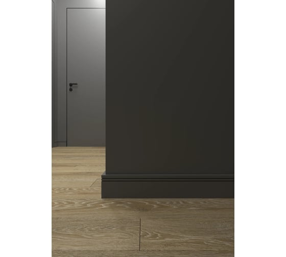 Стеновой ударопрочный влагостойкий плинтус под покраску Decor-Dizayn 80x13x2000 мм DD717