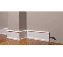 Стеновой ударопрочный влагостойкий плинтус под покраску Decor-Dizayn 100x17x2000 мм DD712