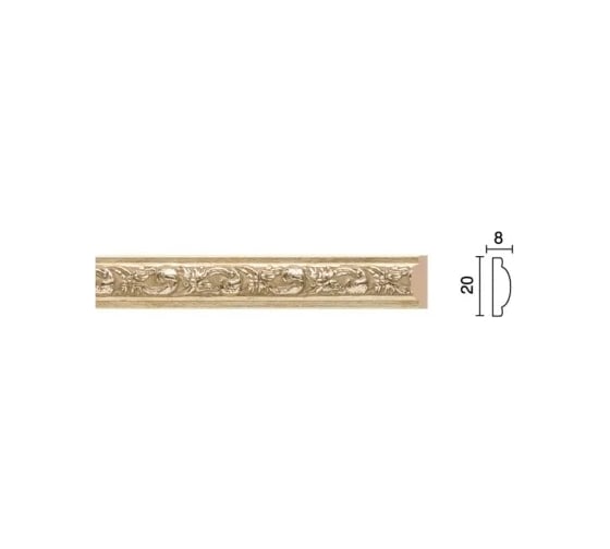 Стеновой ударопрочный влагостойкий молдинг Decor-Dizayn темное серебро, 20x10x2400 мм 102-933
