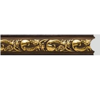 Стеновой ударопрочный влагостойкий молдинг Decor-Dizayn темное дерево, 20x10x2400 мм 102-1084