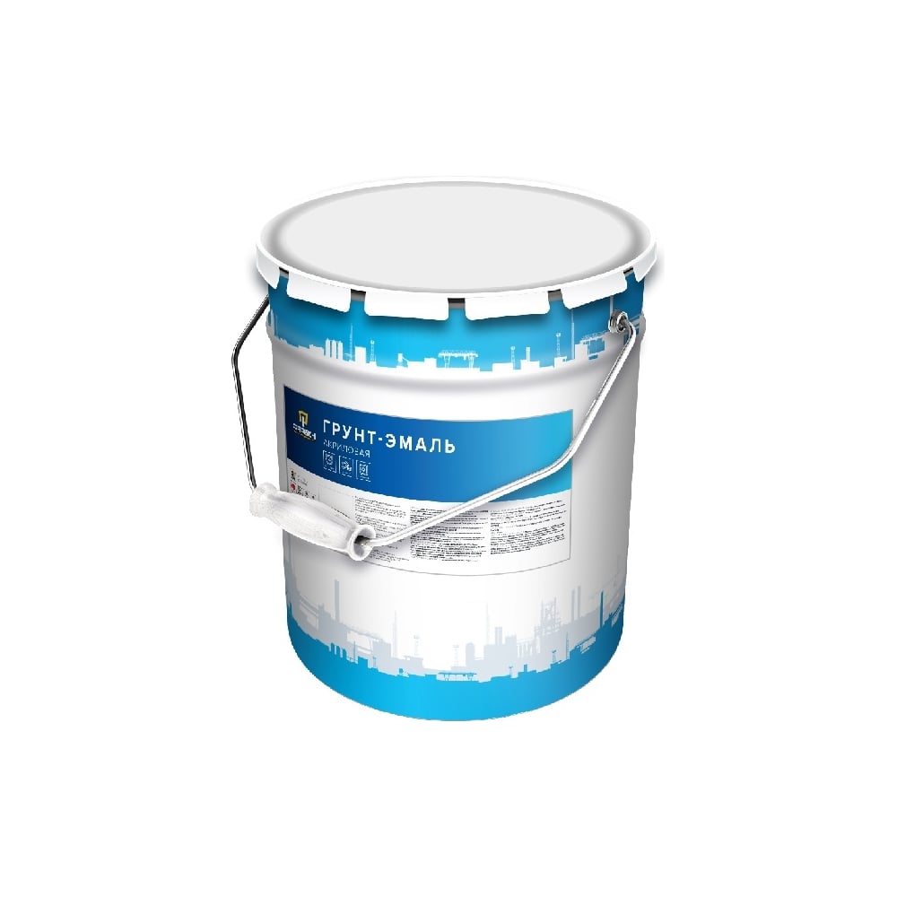 Акриловая грунт-эмаль по металлу и бетону ФАРБЕН RAL 7016, 20 кг ...