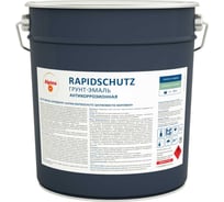 Грунт-эмаль для поверхностей из черных металлов ALPINA Rapidschutz RAL 7024 графитовый серый, 9 л 948104853