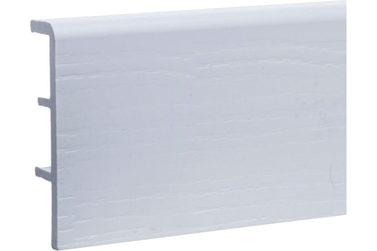 Напольный плинтус Alpine Floor ПВХ, rico concept, 80 мм, 2,2 м, белый с  тиснением RC80001 - выгодная цена, отзывы, характеристики, фото - купить в  Москве и РФ