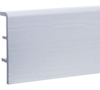 Напольный плинтус Alpine Floor ПВХ, rico concept, 80 мм, 2,2 м, белый с тиснением RC80001