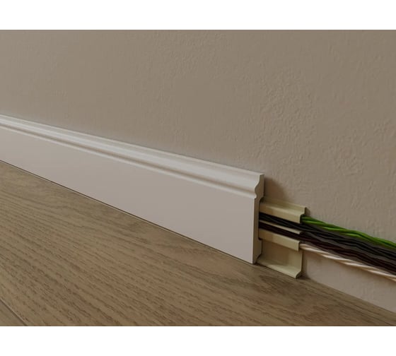 Напольный плинтус Alpine Floor Эрсе, UHD-полимер, Tanle, 80 мм, 2 м TL018001