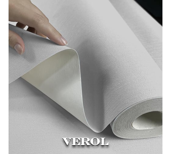 Флизелиновые обои Verol «серые» 1. 06x10 м, площадь 10. 6 м2, обои на стену, виниловые на флизелине, однотонные 21-ФОК-001-10/03952