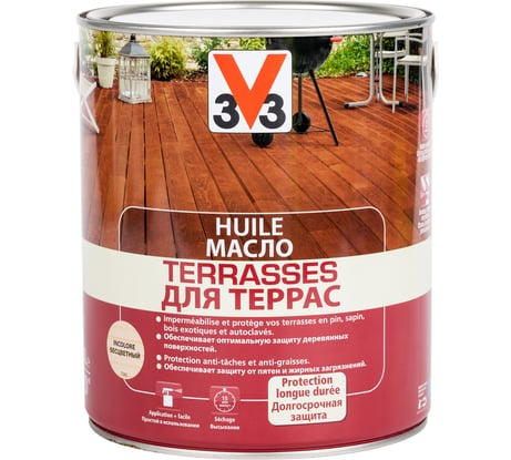 Масло для террас V33 бесцветное 102190