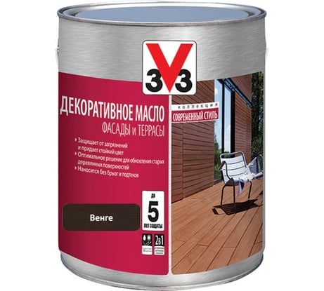 Масло для террас V33 Венге 113425