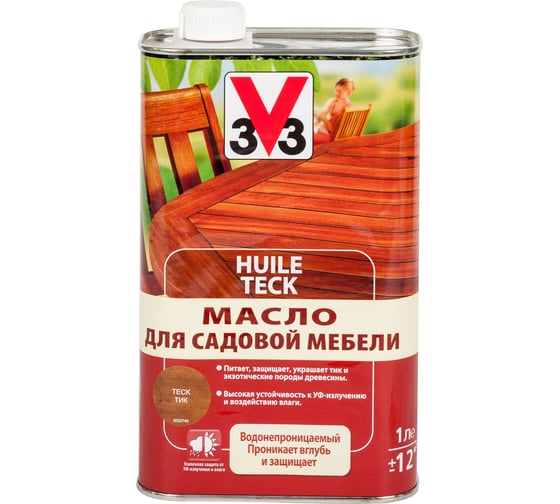 Масло для садовой мебели V33 Тик 108016