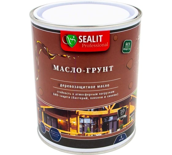 Масло-грунт Sealit 1 л орех 34-1310