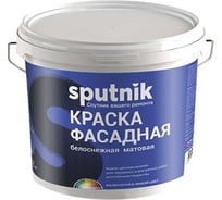 Водно-дисперсионная краска СПУТНИК БЕЛОСНЕЖНАЯ фасадная 3кг ведро 0224845456