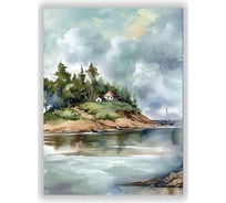 Фотообои Fbrush Акварельный пейзаж 2x2,7 см e-22114439