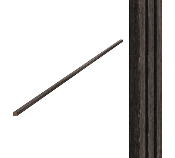 Торцевые планки Wood App дуб шале темный, 2780x27x22 мм 04-10-2780