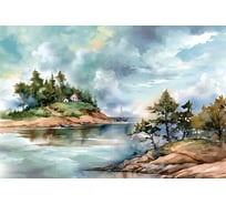 Фотообои Fbrush Акварельный пейзаж 4x2,7 e-24214439