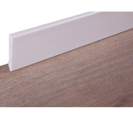 Плинтус Arbiton STIQ S0611W белый, 2200x60x10 мм, 10 штук в упаковке 554127