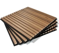 Акустические декоративные панели Wood App cube орех королевский темный, 600x600x22 мм 03-02-600