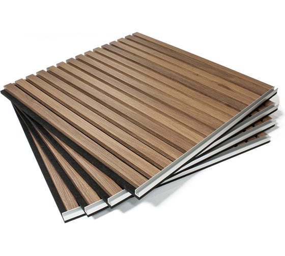 Акустические декоративные панели Wood App cube орех королевский темный, 600x600x22 мм 03-02-600