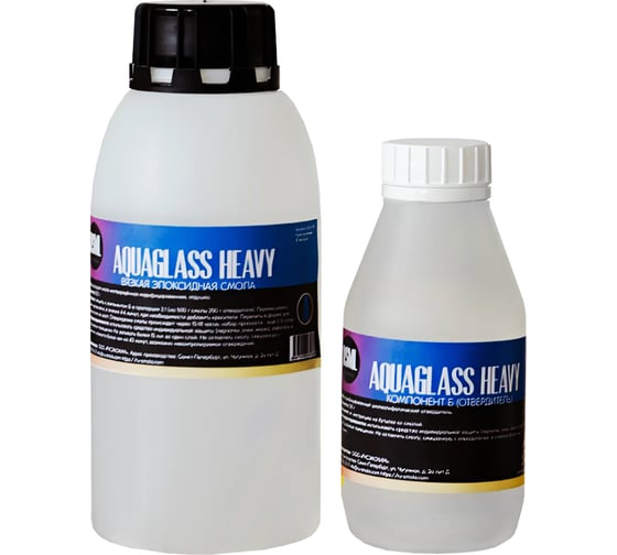 Особо вязкая смола для рисования РУ-СМОЛА Aquaglass Heavy 750 грамм AQ-H-750