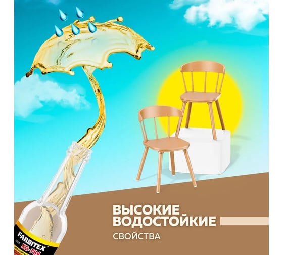 Лак Farbitex ХВ-784 0,5 л, стекло, палисандр 4100017848