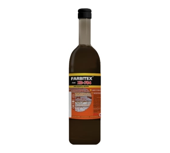 Лак Farbitex ХВ-784 0,5 л, стекло, дуб 4100017843 1