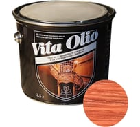 Масло для внутренних работ с твердым воском Живая Краска VITA OLIO шелк.-мат. вишня 2,5 л 255679