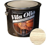 Масло для внутренних работ с твердым воском шелковисто-матовое бесцветное VITA OLIO, 2,5 л 252623