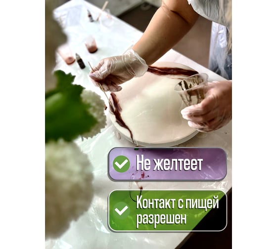 Универсальная эпоксидная смола для рисования РУ-СМОЛА AquaGlass GEL 300 грамм AQgel300