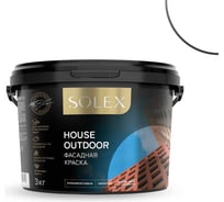 Водно-дисперсионная фасадная краска SOLEX HOUSE OUTDOOR 3 кг 254789991