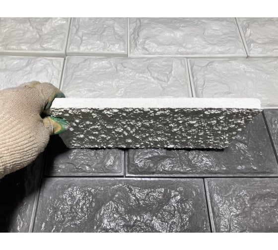 Облегченная плитка MAGRA DECOR рваный камень с фаской, упаковка 11 шт, нанополистиролбетон МД-ПЛ001