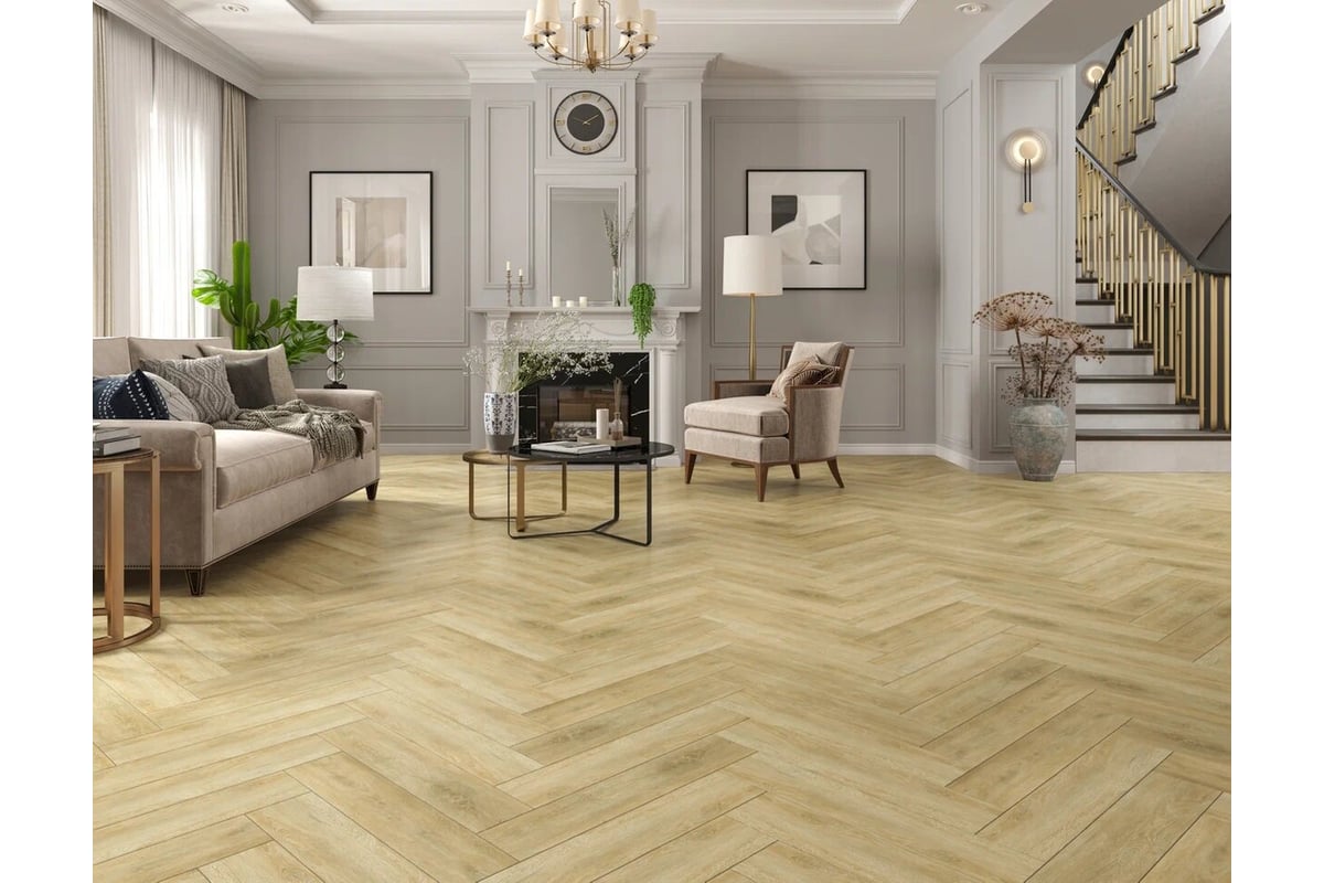 Кварц-виниловый ламинат TULESNA (spc) art parquet eccellent ёлка 1,95 м2  1005-10 - выгодная цена, отзывы, характеристики, фото - купить в Москве и РФ