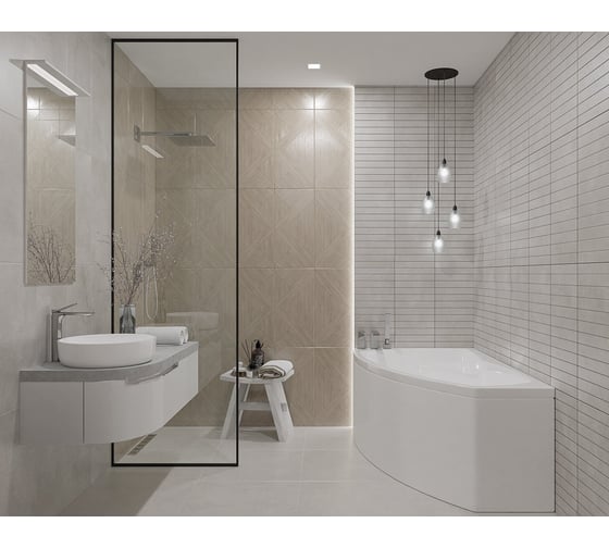 Декор Azori Ceramica 31,5x63 cemento 6 шт 1с 00-00003286