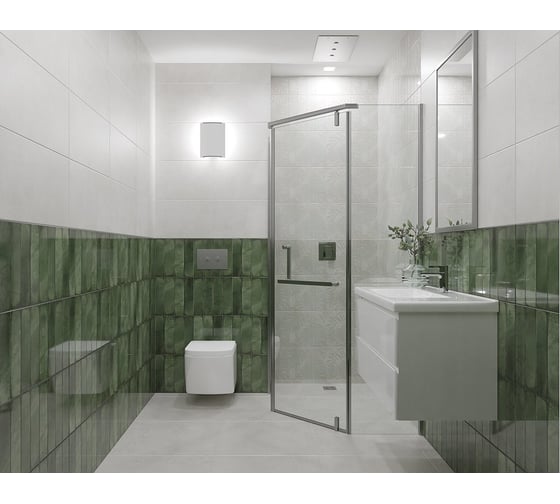 Плитка Azori Ceramica 31,5x63 bricks green 00-00109498