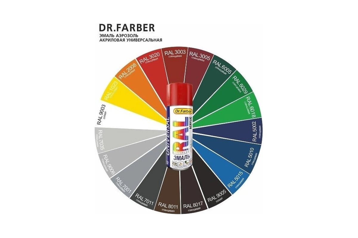 Эмаль-аэрозоль MAV RAL 9005 черный янтарь Dr. Farber акриловая матовая 520  мл 260085 - выгодная цена, отзывы, характеристики, фото - купить в Москве и  РФ