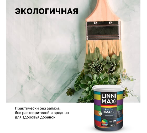 Эмаль универсальная шелковисто-матовая LINNIMAX (ALPINA) Аква База 1 0,9 л 948105442