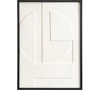 Декоративное панно Bergenson Bjorn с эффектом 3D Minimalism, 50x70 см, белый\бежевый BB0000607