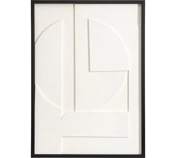 Декоративное панно Bergenson Bjorn с эффектом 3D Minimalism, 50x70 см, белый\бежевый BB0000607