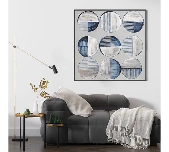Декоративное панно Bergenson Bjorn с ручной росписью By Feel, 80x80 см BB0000596