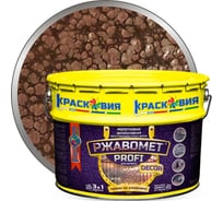 Грунт-эмаль Красковия Ржавомет profi «decor» бронза, 9 кг, молотковая, полуглянцевая, 3 в 1, для металла ER-00004889