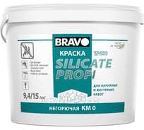 Краска BRAVO DECOR W-200 PROFI- силикат, 15кг 12811