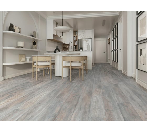 Ламинат EVOFLOOR Spc home oak ashen/дуб пепельный 1220x183x4 мм, 2,232 м2 L-20246