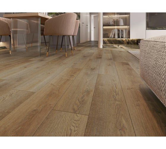 Ламинат EVOFLOOR Spc home oak brown/дуб коричневый 1220x183x4 мм, 2,232 м2 L-20243