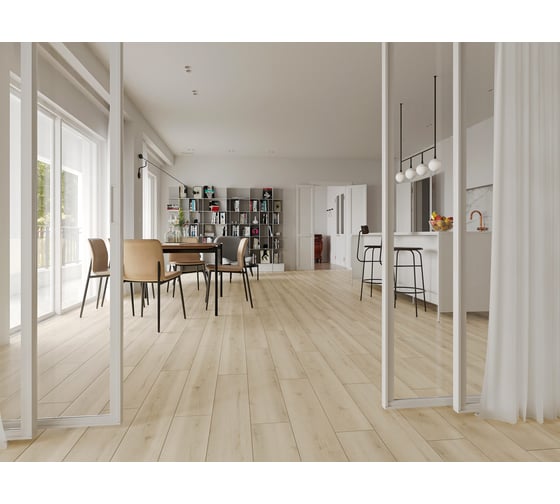 Ламинат EVOFLOOR Spc home oak white/дуб белый 1220x183x4 мм, 2,232 м2 L-20096