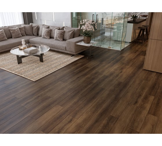 Ламинат EVOFLOOR Spc home oak сhocolate/дуб шоколадный 1220x183x4 мм, 2,232 м2 L-20242